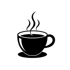coffee cup steam on white background 