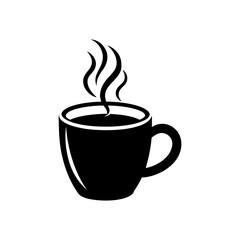 Obraz premium coffee cup steam on white background .svg