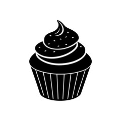 cupcake frosting peak on white background  .svg