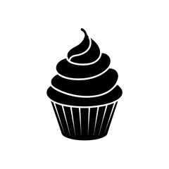 cupcake frosting peak on white background  