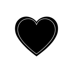 minimal heart outline on white background