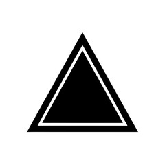 triangle peak shape on white background 