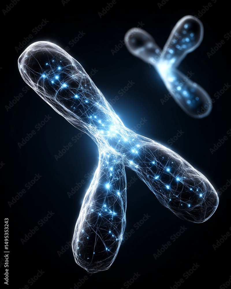 Poster telomere chromosome end. dna sequence genetics. cell aging medical science. genetic code research. c