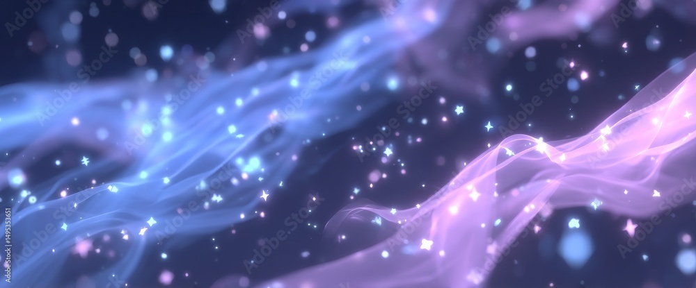 Aufkleber soft blue and pink glow combine in a vibrant abstract gradient painting to form a captivating backgr