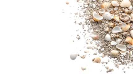 Seashells and Sand Beach Theme Background for Creative Designs