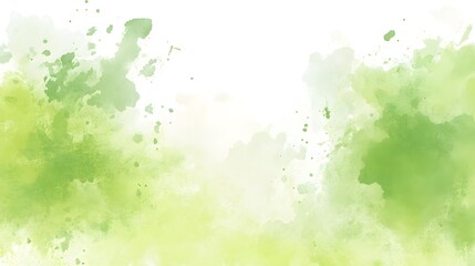 Soft and abstract background featuring a unique blend of various shades of pale green watercolor. The design is composed of a series of splatters and washes, with a light and airy feel.