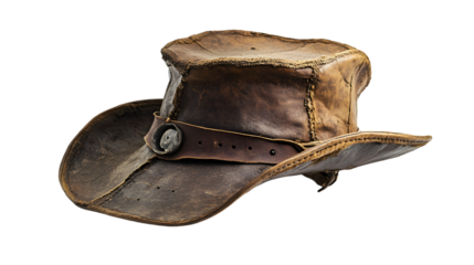 Authentic 15th-century Explorer's Hat Isolated on Transparent Background