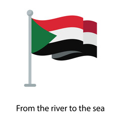 Palestine flag icon vector illustration
