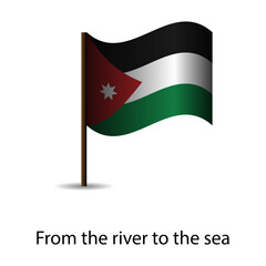 Palestine flag icon vector illustration