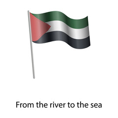 Palestine flag icon vector illustration