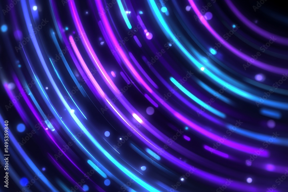 Poster a futuristic metropolis is bathed in a pulsing wave of luminous energy that swirls through a quantum
