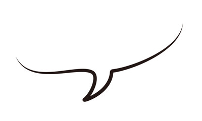 手書き風太さ変動ベクター単体吹き出し06