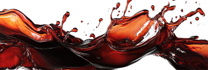 Isolated Red Liquid Curl