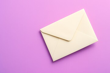 Vintage Sealed Envelope with purple smooth background color which is beautiful