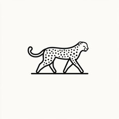 Cheetah walking, African savanna background, wildlife illustration, nature design