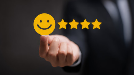 Customer evaluation satisfaction survey, where users evaluate the service experience