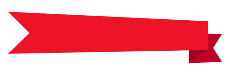 Red label tag ribbon empty design vector