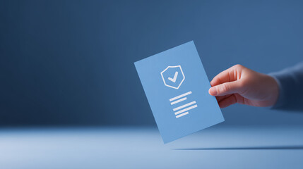 A business person is holding the certification contract documents