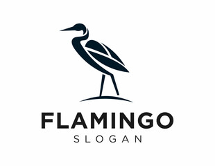 Logo about Flamingo on a white background. created using the CorelDraw application.
