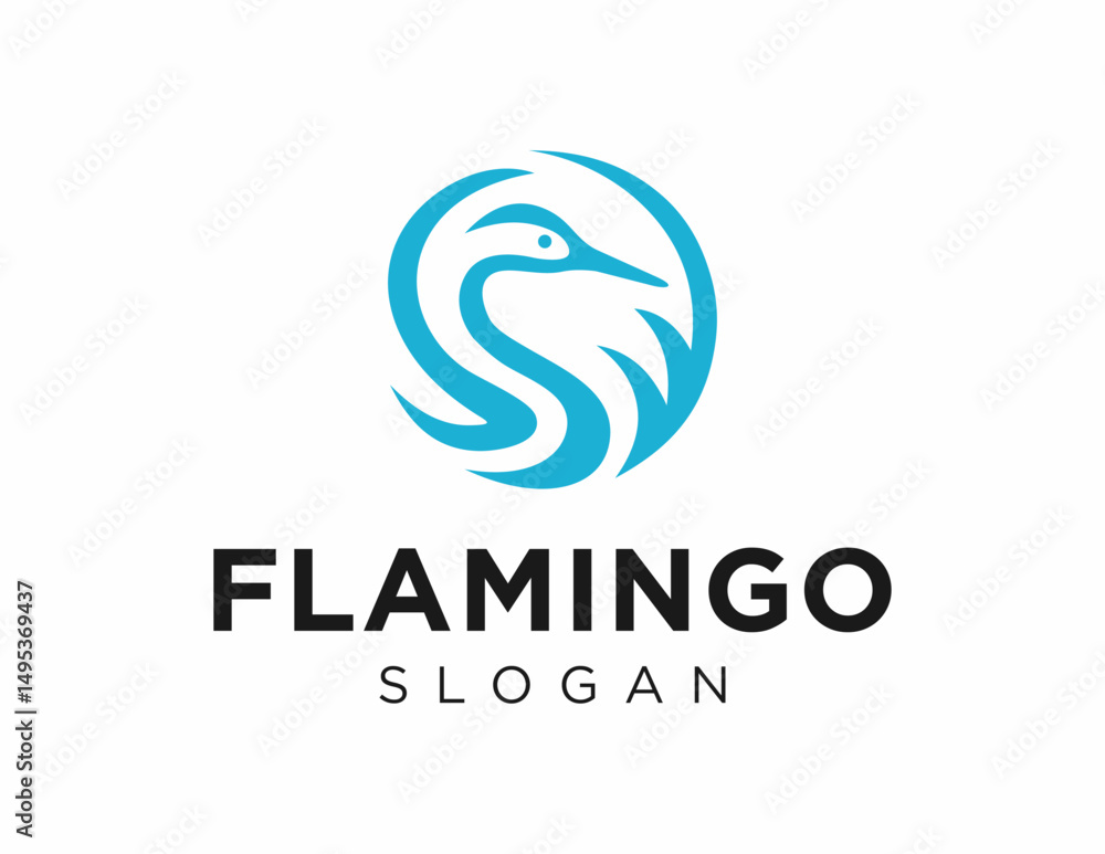 Aufkleber logo about flamingo on a white background. created using the coreldraw application.