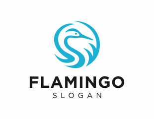 Logo about Flamingo on a white background. created using the CorelDraw application.