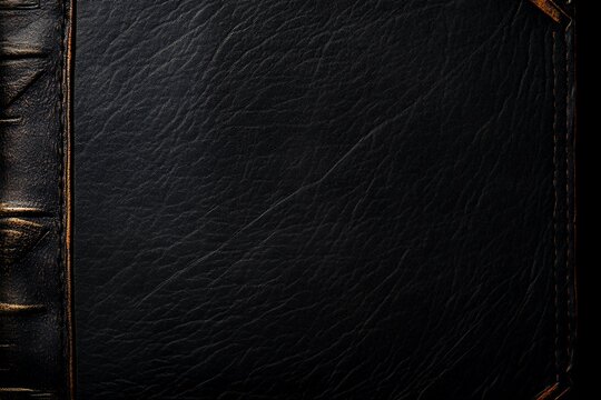 Black Leather Bound Book Cover Texture