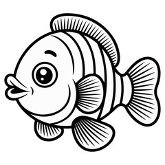 Fish outline drawing 