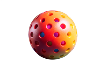 Pickleball Ball Isolated on Transparent Background