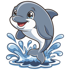 Dolphin fish swimming in deep sea, cute dolphin fish animal  © Pushpa