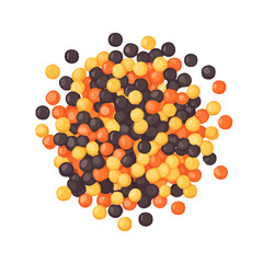 My Simple flat 2D illustration of lentils pile isolated on a transparent background, vector, flat design, animation design, simple flat 2D icon, clipart