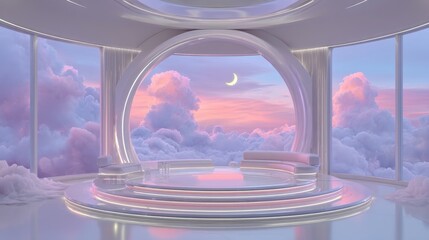 Neon lit cosmic scenery and a dreamlike atmosphere characterize the retro arcade gaming landscape