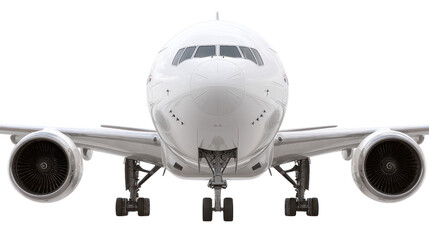 Obraz premium Soaring Perspective: A close-up, awe-inspiring view of an airplane, embodying the essence of flight. This image captures the grandeur of an aircraft. 