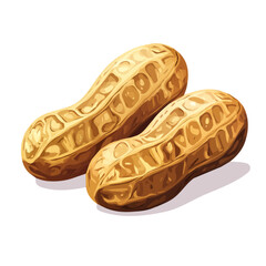 My Simple flat 2D icon, roasted peanut isolated on a white background, vector, vector, flat design, animation design, simple flat 2D icon, minimalist design, vector design, eps
