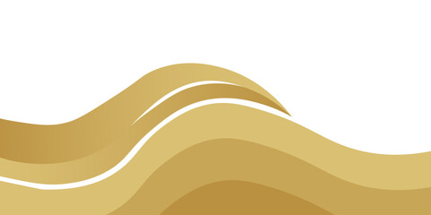 Vector gold line background curve element with white space for text and message design, overlapping layers, vector