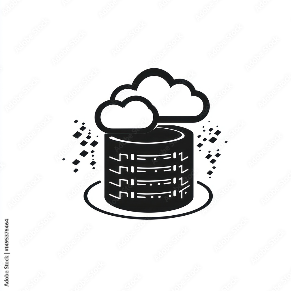 Poster cloud data storage server; digital security