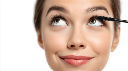 Fototapeta premium A woman with long lashes is smiling