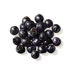 My very Simple flat 2D icon, black peppercorns group isolated on a white background, vector, flat design, animation design, simple flat 2D icon, minimalist design, vector design, eps