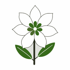 Stylized Jasmine Flower Icon with Text