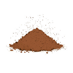 My very Simple flat 2D icon, ground Soil isolated on a white background, vector, flat design, animation design, simple flat 2D icon, minimalist design, vector design, eps format