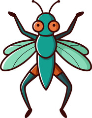 green bug vector illustration