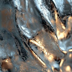 Abstract metal shine creates captivating reflections and textures, offering a glimpse into artistic design and creativity in visual art