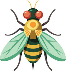 bee on white background