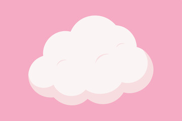 vector illustration of a pink cloud