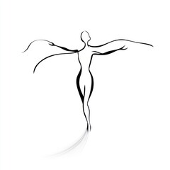 Woman, wings, floating, white, freedom, art, graceful, design, spiritual, website