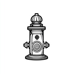 Fire hydrant illustration, city street background, safety graphic