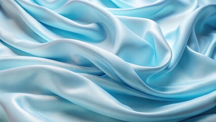 Obraz premium Softly swirling abstract light blue fabric waves with gentle folds and subtle texture
