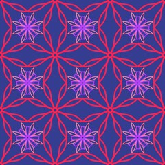 vector seamless pattern with flowers