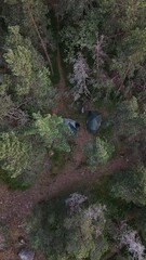 Aerial sky drone photos over Stockholm's Archipelago and islands, Sweden