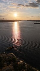 Aerial sky drone photos over Stockholm's Archipelago and islands, Sweden