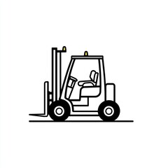 Naklejka premium Forklift warehouse loading logistics transport